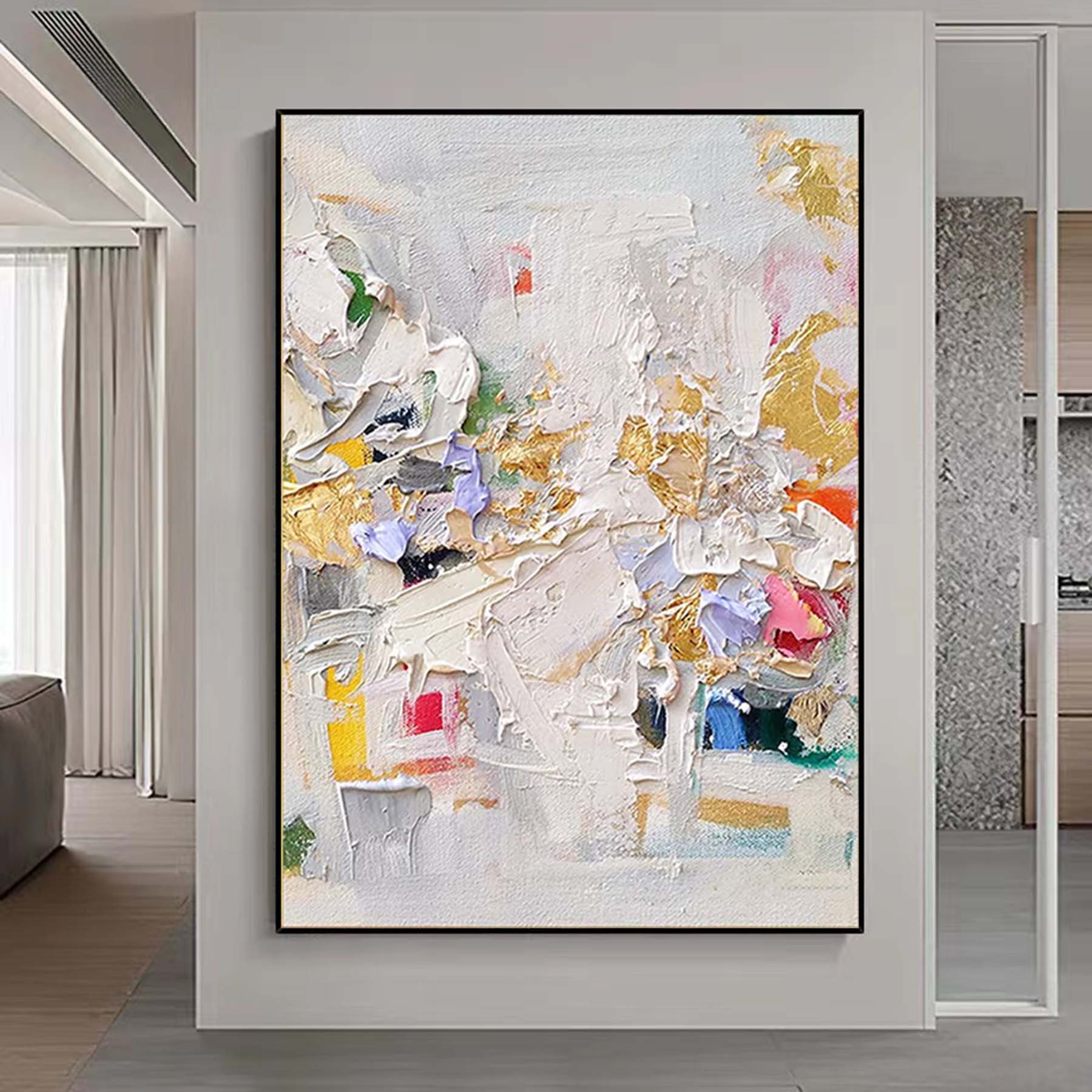 Palette Knife Abstract Colorful Painting Original Acrylic Painting #c512