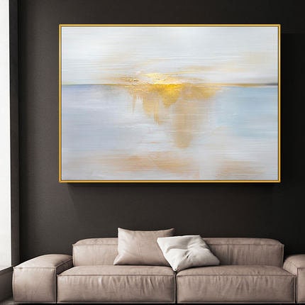 Extra large ocean sunset painting on canvas big painting large wall art beige painting cloud painting abstract sea painting beach painting