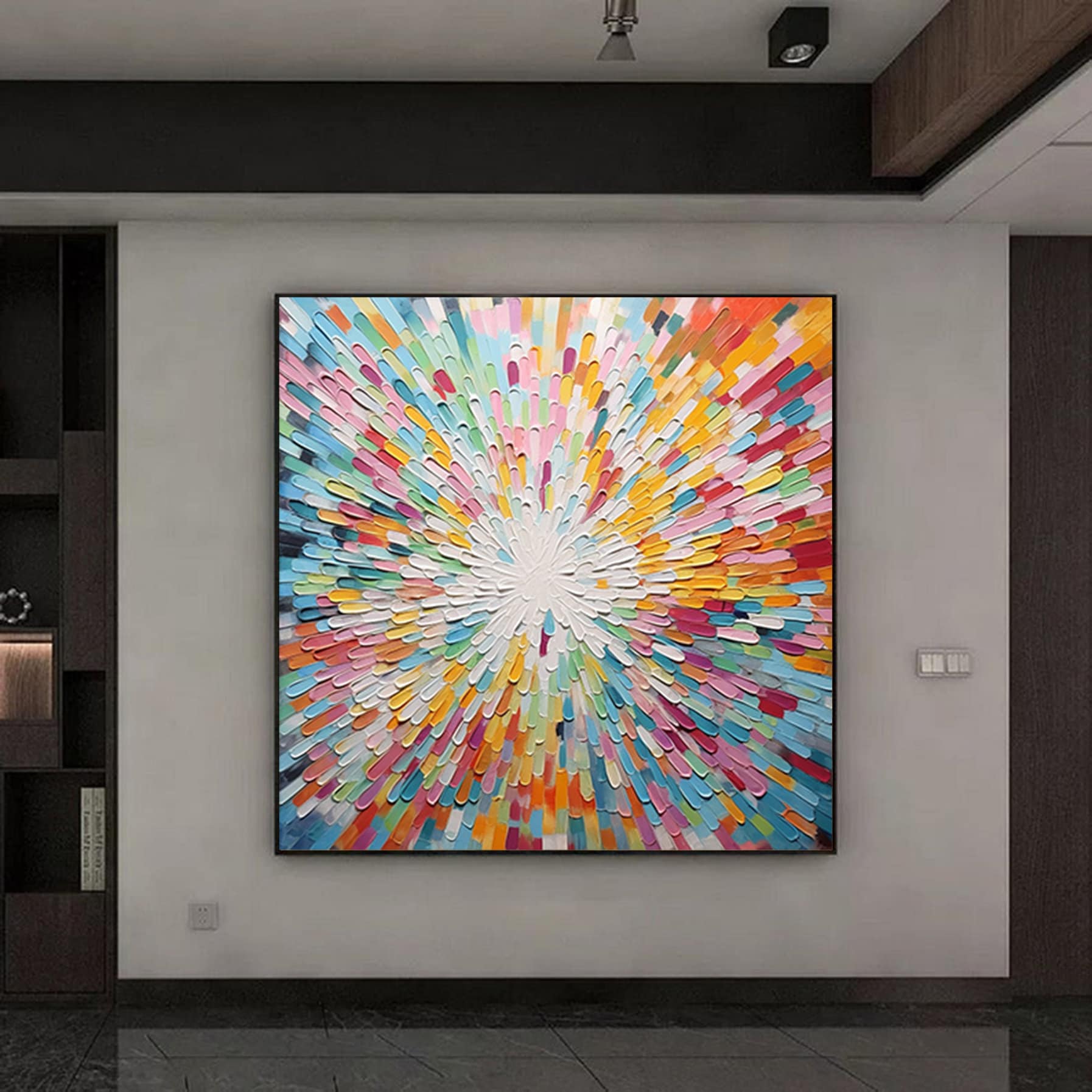 Original Abstract Painting, Palette Knife Painting,Large Wall Art,Colorful Flower Art On Canvas,Home Decor,Handmade Hand Painted Wall Art