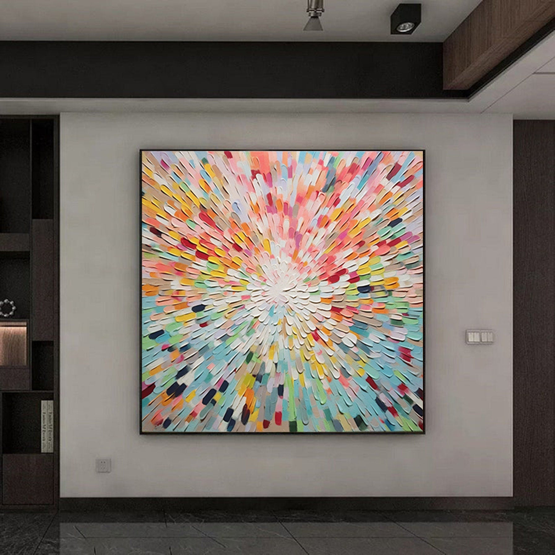 Original Abstract Painting, Palette Knife Painting,Large Wall Art,Colorful Flower Art On Canvas,Home Decor,Handmade Hand Painted Wall Art