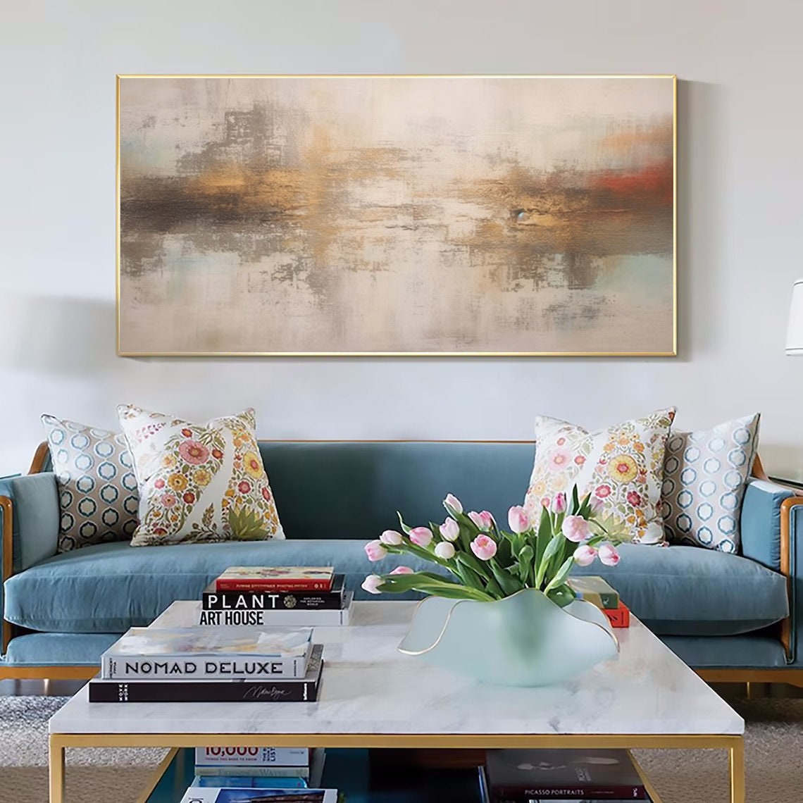 Abstract Gray Beige Oil Painting,Extra Large Wall Art,Large Textured Paintings, Abstract Acrylic Painting, Minimalist Wall Art for Home