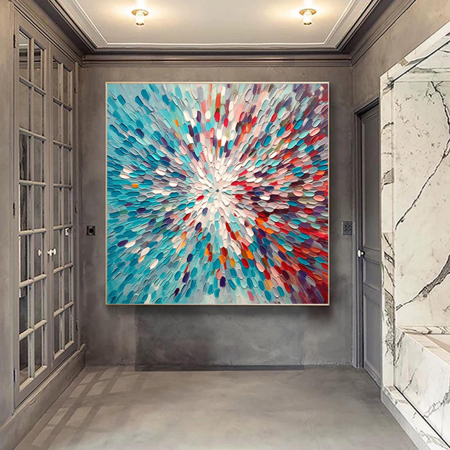 Palette Knife Floral Painting,Original Abstract Painting,Large Wall Art,Colorful Art On Canvas,Home Decor,Handmade Hand Painted Wall Art