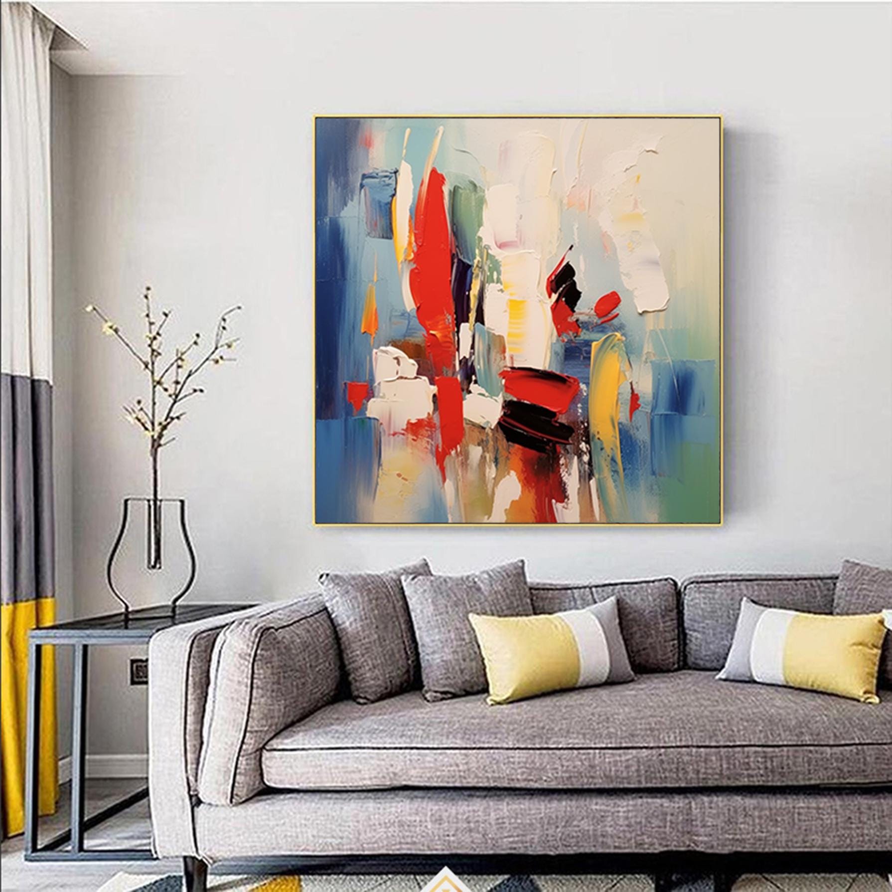 Oversized Abstract Palette Knife Painting Original Acrylic Painting On Canvas Living Room Wall Art Custom Wall Art Home Decor Fancy Wall Art