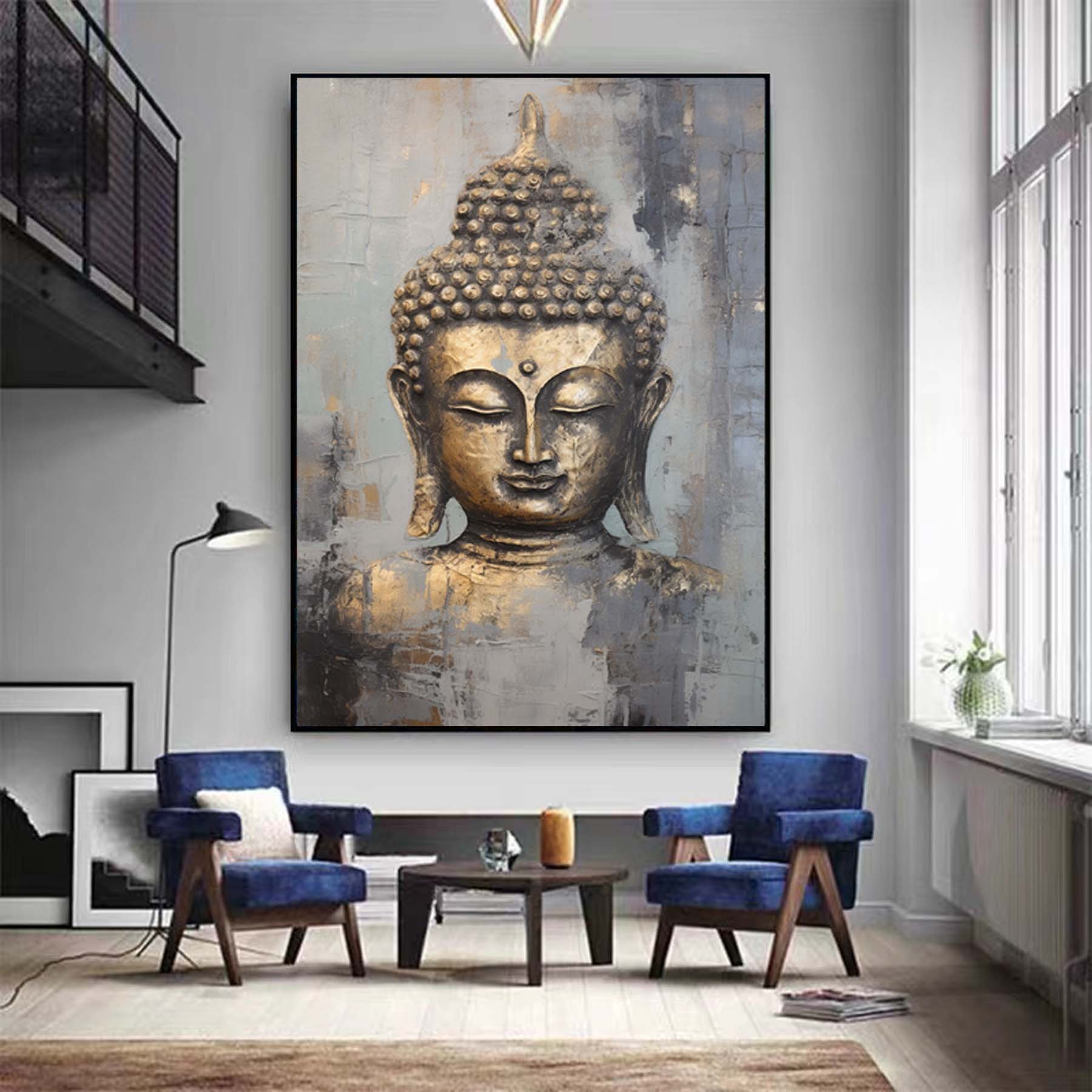 Abstract Buddha fine art Figurative Canvas Painting #u783