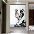 Rooster Painting Hen Original Painting Chicken Artwork,Large Abstract Rooster Painting, Hand Painted Abstract Rooster Cock Painting,Fine Art