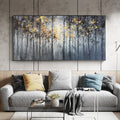 Birch tree painting,large wall artLarge original oil painting on canvas,forest,landscape,golden painting,Bedroom Living room painting,