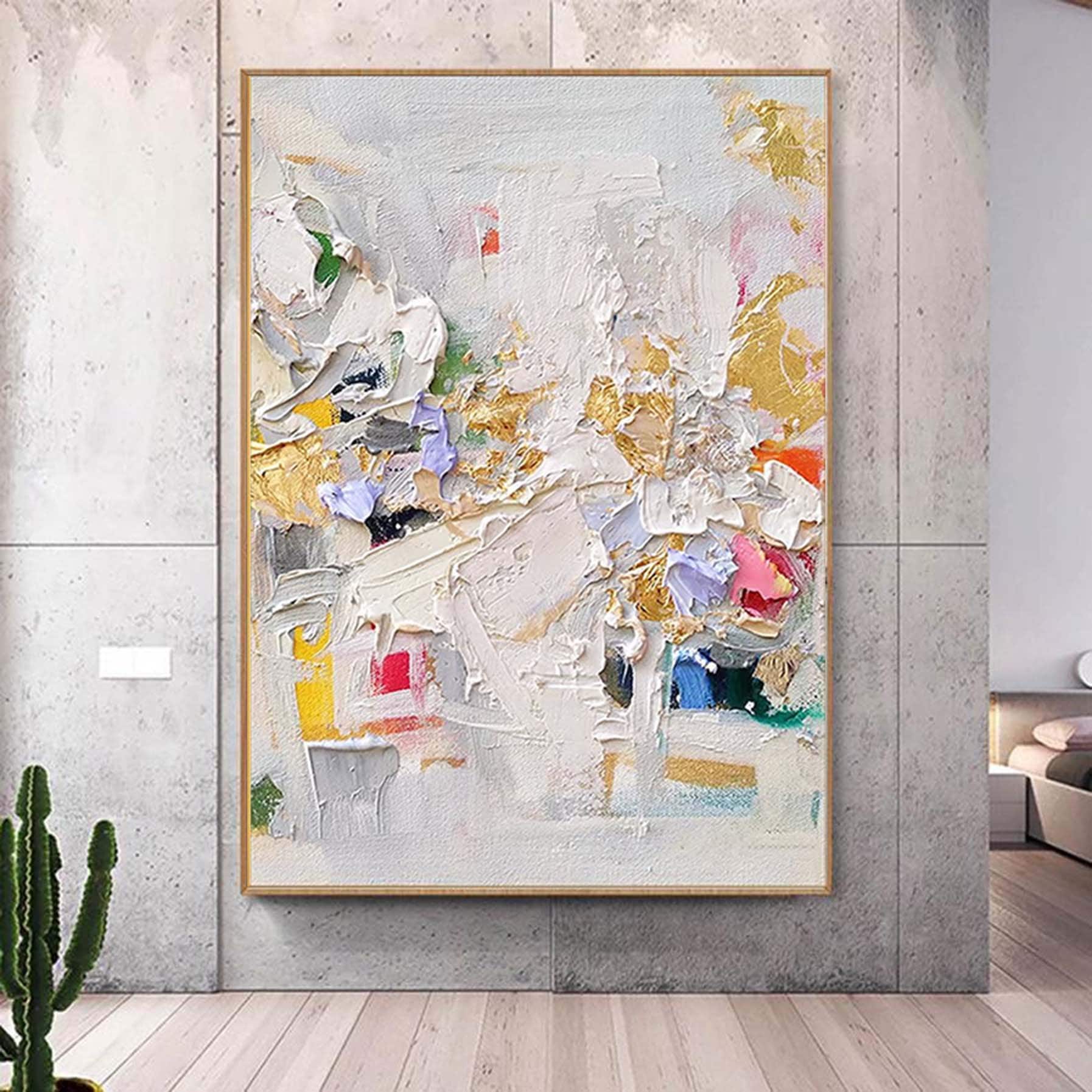 Palette Knife Abstract Colorful Painting Original Acrylic Painting On Canvas  Living Room Wall Art Custom Wall Art Home Decor Fancy Wall Art