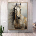 Oversized abstract horse painting,Large abstract animal painting,gray brown wall art,modern abstract art,large canvas art,acrylic painting