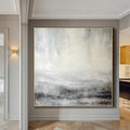 Minimalist Gray Gold Painting,textured abstract wall art,Large white gold  Paintings,Modern Decorative Paintings,Impressionism Abstract