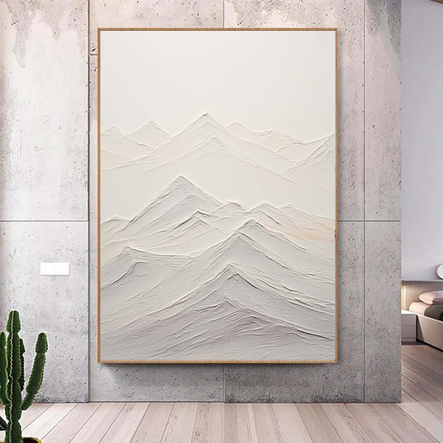 Palette knife Landscape art,Abstract Mountain wall art,minimalist extra wall art,Original Oil painting ,ovesized decorative painting