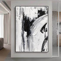 Modern abstract acrylic painting white and black art grey black painting on canvas brightness abstract acrylic painting extra large wall art