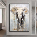 Large Abstract Elephant Painting,Gray Gold Textured Painting,Oversized Animal Wall Art,Living Room Wall Abstract Art ,Extra Large Canvas Art