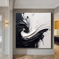 Palette knife Abstract  painting,Black and White oil painting,minimalist wall art,large wall art,textured Wall Art,Oversized Painting
