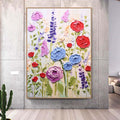 Palette knife flowers wall art,floral textured painting,abstract flowers art,textrued oil painting,Original Oil painting,decorative painting