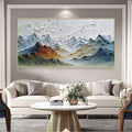 Abstract Palette Knife Landscape oversized Wall Art Large Impasto Mountains Painting Bed Room Artwork Textured Canvas Art Acrylic Painting