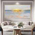 Extra large ocean sunset painting on canvas big painting large wall art beige painting cloud painting abstract sea painting beach painting