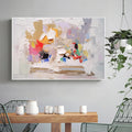 Palette Knife Abstract Painting, Colorful Acrylic Art on Canvas