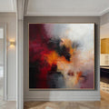 Oversized Abstract Red Gray Painting Original Acrylic Painting On Canvas Living Room Wall Art Custom Wall Art Home Decor Fancy Wall Art