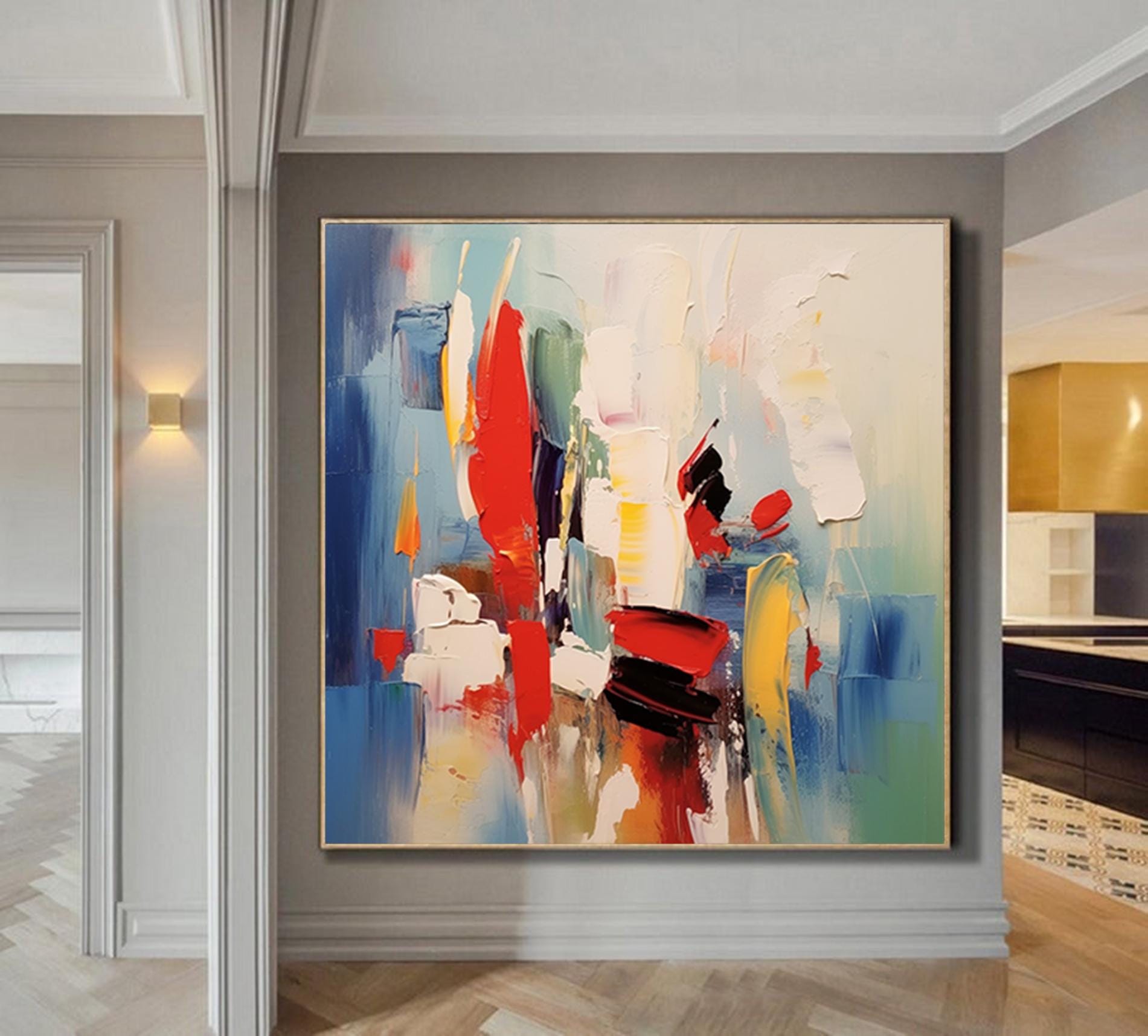 Oversized Abstract Palette Knife Painting Original Acrylic Painting On Canvas Living Room Wall Art Custom Wall Art Home Decor Fancy Wall Art