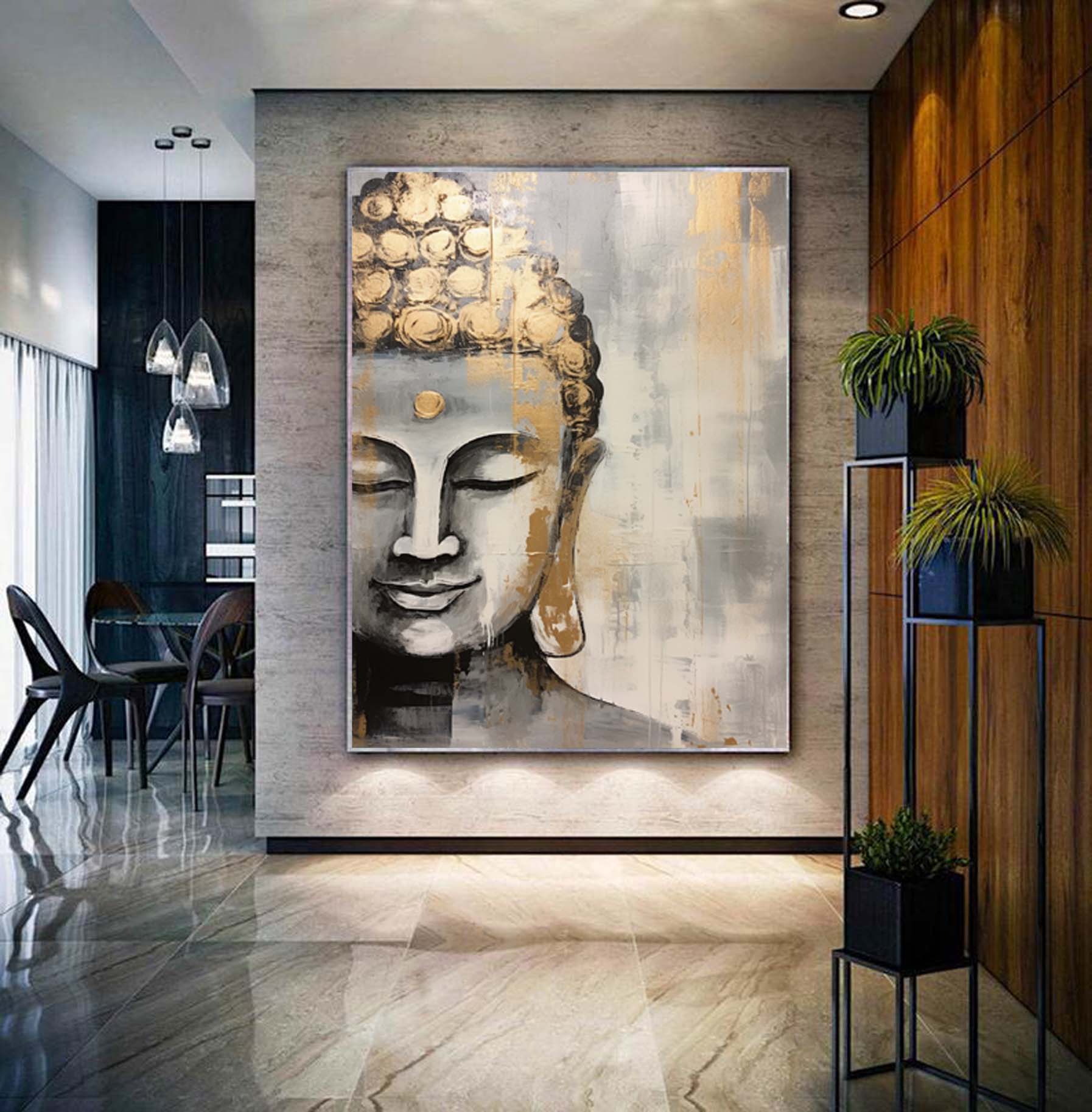 Abstract Buddha fine art Buddha Canvas Painting #u1059