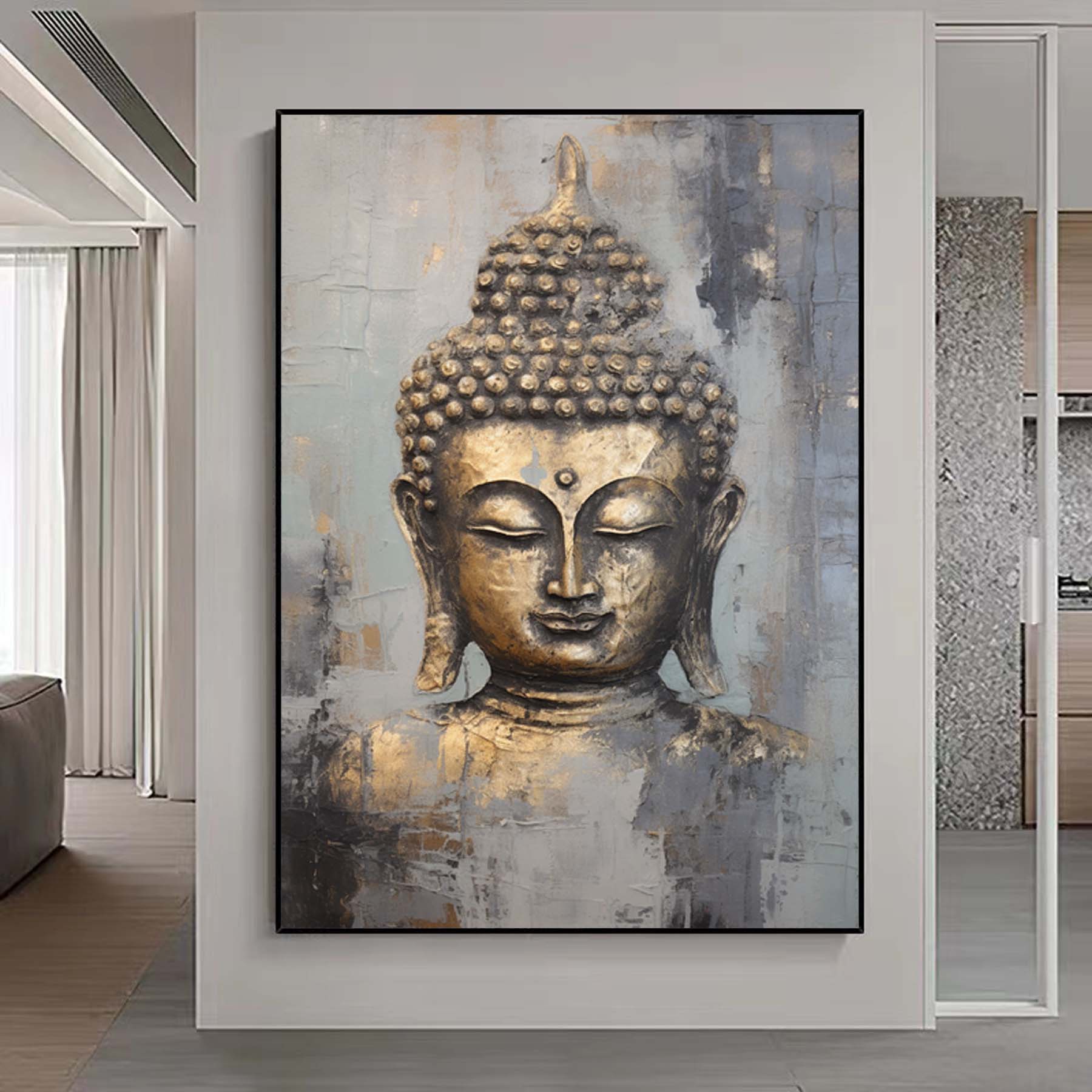 Abstract Buddha fine art Figurative Canvas Painting #u783