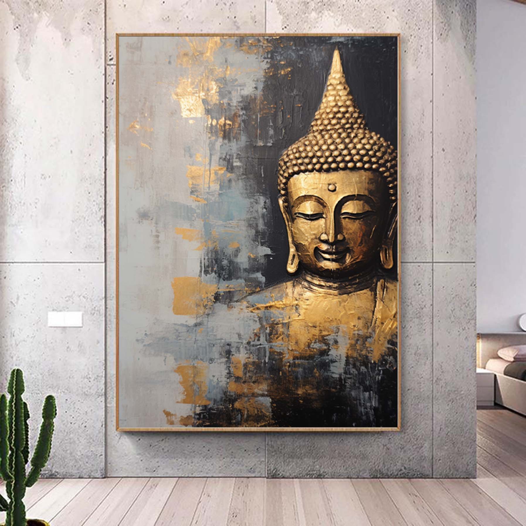 Abstract Buddha fine art Figurative Canvas Painting #u784